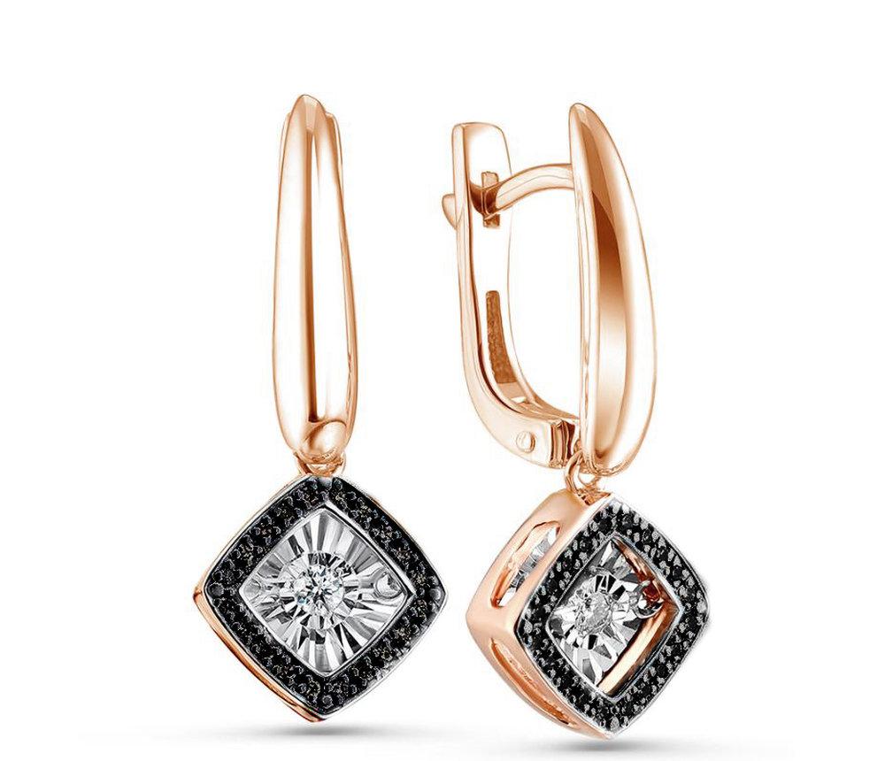 Серьги длинные Grigoriev, красное золото 585 проба, вставка бриллиант (Grigoriev, Россия) — от 5676.41 руб. в сети магазинов DIAMANTE забронировать в магазине Серьги длинные Grigoriev, красное золото 585 проба, вставка бриллиант