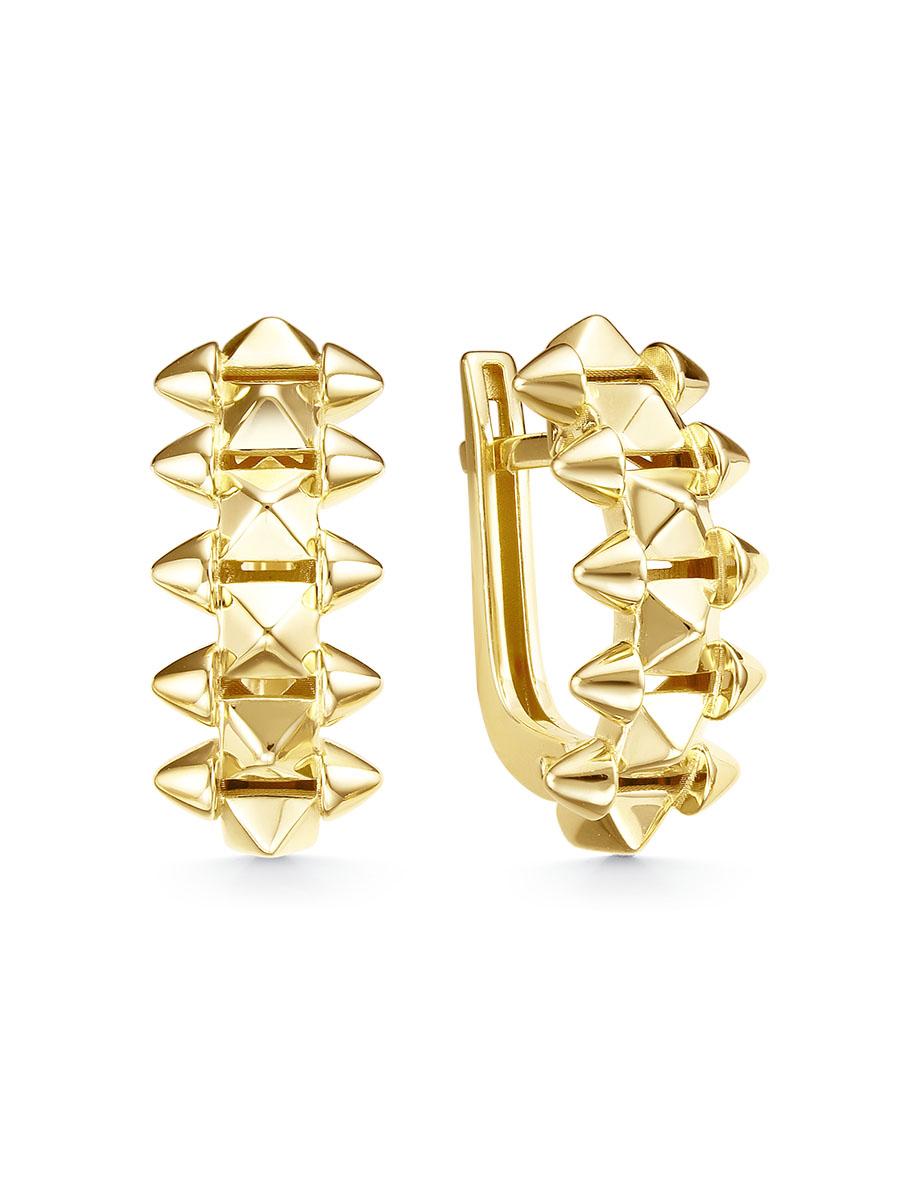 Серьги с английским замком Berger, желтое золото 585 проба (Berger, Россия) — от 2683.37 руб. в сети магазинов DIAMANTE забронировать в магазине Серьги с английским замком Berger, желтое золото 585 проба