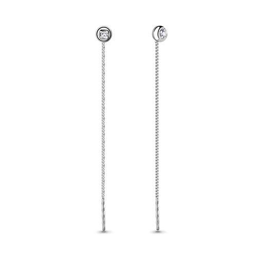 Серьги-цепочки Aquamarine, серебро 925 проба, вставка фианит (Aquamarine, Россия) — от 69.59 руб. в сети магазинов DIAMANTE забронировать в магазине Серьги-цепочки Aquamarine, серебро 925 проба, вставка фианит (Aquamarine, Россия)