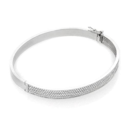 Браслет жесткий, серебро 925 проба, вставка фианит (Турция) — от 526.60 руб. в сети магазинов DIAMANTE забронировать в магазине Браслет жесткий, серебро 925 проба, вставка фианит