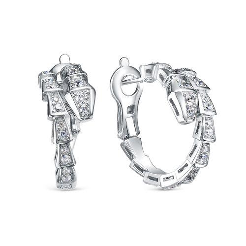 Серьги с итальянским замком, серебро 925 проба, вставка фианит (Турция) — от 151.11 руб. в сети магазинов DIAMANTE забронировать в магазине Серьги с итальянским замком, серебро 925 проба, вставка фианит (Турция)