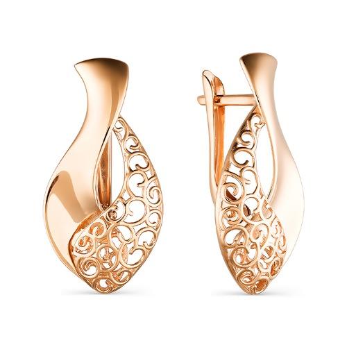 Серьги с английским замком 7 Карат, красное золото 585 проба (7 Карат, Беларусь) — от 1876.88 руб. в сети магазинов DIAMANTE забронировать в магазине Серьги с английским замком 7 Карат, красное золото 585 проба