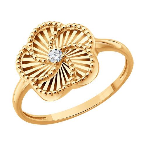 Кольцо декоративное, красное золото 585 проба, вставка фианит (Россия) — от 1308.30 руб. в сети магазинов DIAMANTE забронировать в магазине Кольцо декоративное, красное золото 585 проба, вставка фианит