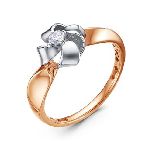 Кольцо декоративное RoseGrace, красное золото 585 проба, вставка бриллиант (RoseGrace, Россия) — от 1922.79 руб. в сети магазинов DIAMANTE забронировать в магазине Кольцо декоративное RoseGrace, красное золото 585 проба, вставка бриллиант (RoseGrace, Россия)