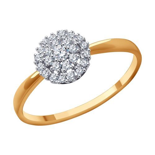 Кольцо помолвочное Diamant, красное золото 585 проба, вставка фианит (Diamant, Россия) — от 924.49 руб. в сети магазинов DIAMANTE забронировать в магазине Кольцо помолвочное Diamant, красное золото 585 проба, вставка фианит (Diamant, Россия)