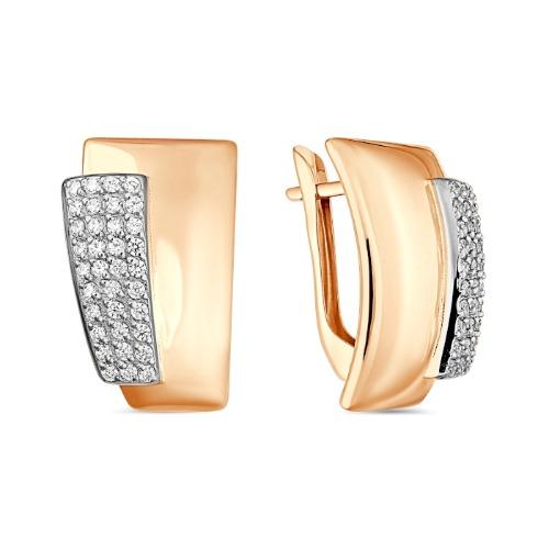 Серьги с английским замком 7 Карат, красное золото 585 проба, вставка фианит (7 Карат, Беларусь) — от 2074.80 руб. в сети магазинов DIAMANTE забронировать в магазине Серьги с английским замком 7 Карат, красное золото 585 проба, вставка фианит