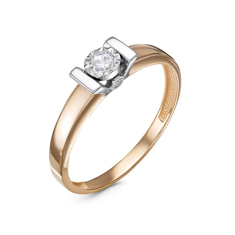 Кольцо помолвочное DELTA, красное золото 585 проба, вставка фианит (DELTA, Россия) — от 1098.07 руб. в сети магазинов DIAMANTE забронировать в магазине Кольцо помолвочное DELTA, красное золото 585 проба, вставка фианит