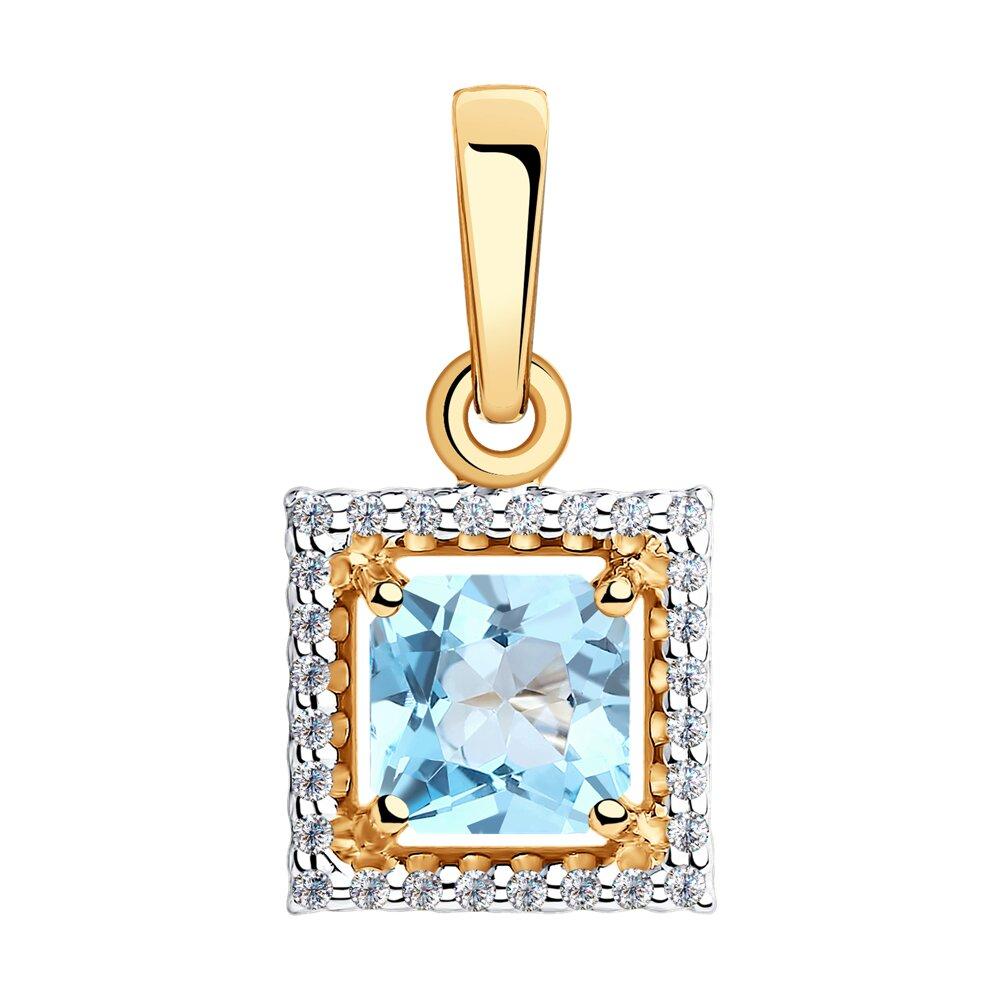 Подвеска декоративная, красное золото 585 проба, вставка фианит/топаз (Россия) — от 696.07 руб. в сети магазинов DIAMANTE забронировать в магазине Подвеска декоративная, красное золото 585 проба, вставка фианит/топаз (Россия)