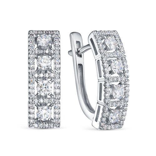 Серьги с английским замком RoseGrace, белое золото 585 проба (RoseGrace, Россия) — от 8965.07 руб. в сети магазинов DIAMANTE забронировать в магазине Серьги с английским замком RoseGrace, белое золото 585 проба (RoseGrace, Россия)