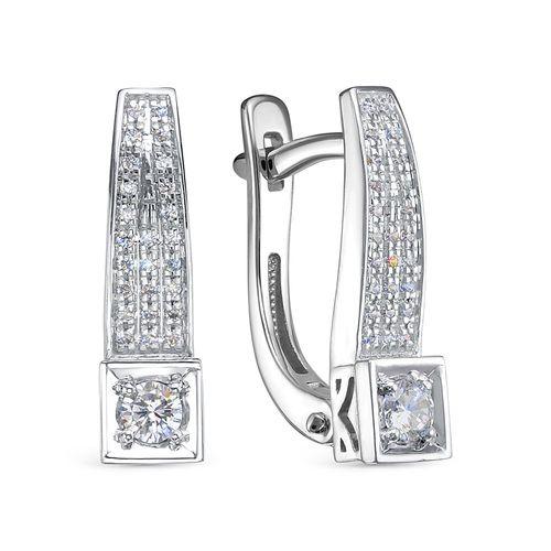 Серьги с английским замком Diamond Union, белое золото 585 проба, вставка бриллиант (Diamond Union, Россия) — от 1884.14 руб. в сети магазинов DIAMANTE забронировать в магазине Серьги с английским замком Diamond Union, белое золото 585 проба, вставка бриллиант (Diamond Union, Россия)