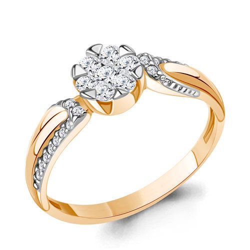 Кольцо помолвочное Aquamarine, красное золото 585 проба, вставка фианит (Aquamarine, Россия) — от 1646.40 руб. в сети магазинов DIAMANTE забронировать в магазине Кольцо помолвочное Aquamarine, красное золото 585 проба, вставка фианит (Aquamarine, Россия)
