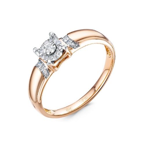 Кольцо декоративное RoseGrace, красное золото 585 проба, вставка бриллиант (RoseGrace, Россия) — от 2199.18 руб. в сети магазинов DIAMANTE забронировать в магазине Кольцо декоративное RoseGrace, красное золото 585 проба, вставка бриллиант (RoseGrace, Россия)