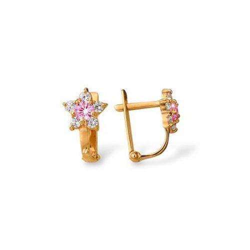 Серьги детские 7 Карат, красное золото 585 проба, вставка фианит (7 Карат, Беларусь) — от 577.22 руб. в сети магазинов DIAMANTE забронировать в магазине Серьги детские 7 Карат, красное золото 585 проба, вставка фианит (7 Карат, Беларусь)