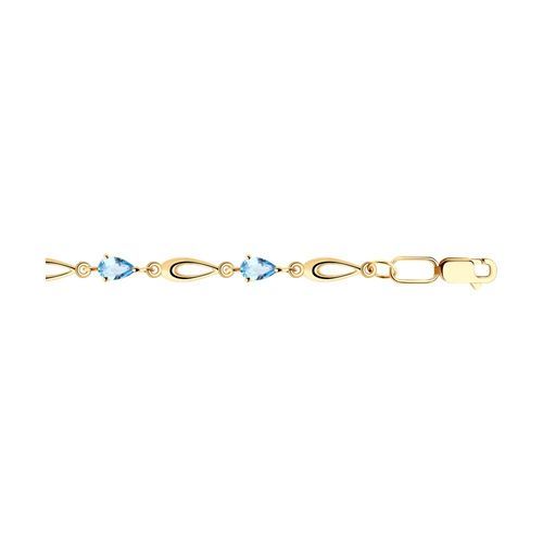 Браслет декоративный Diamant, красное золото 585 проба, вставка топаз (Diamant, Россия) — от 2106.30 руб. в сети магазинов DIAMANTE забронировать в магазине Браслет декоративный Diamant, красное золото 585 проба, вставка топаз (Diamant, Россия)