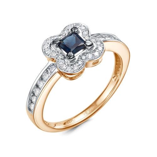 Кольцо декоративное RoseGrace, красное золото 585 проба, вставка бриллиант/сапфир (RoseGrace, Россия) — от 4464.65 руб. в сети магазинов DIAMANTE забронировать в магазине Кольцо декоративное RoseGrace, красное золото 585 проба, вставка бриллиант/сапфир