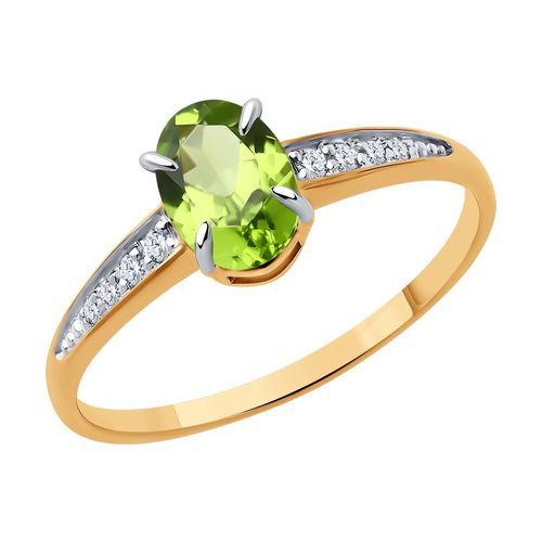 Кольцо декоративное Diamant, красное золото 585 проба, вставка фианит/хризолит (Diamant, Россия) — от 942.48 руб. в сети магазинов DIAMANTE забронировать в магазине Кольцо декоративное Diamant, красное золото 585 проба, вставка фианит/хризолит (Diamant, Россия)