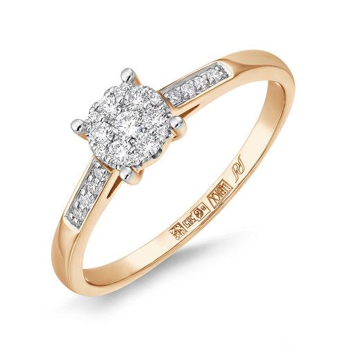 Кольцо декоративное Prestige, красное золото 585 проба, вставка бриллиант (Prestige, Россия) — от 3510.74 руб. в сети магазинов DIAMANTE забронировать в магазине Кольцо декоративное Prestige, красное золото 585 проба, вставка бриллиант