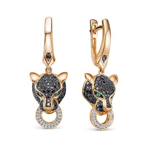 Серьги длинные RoseGrace, красное золото 585 проба, вставка бриллиант/изумруд (RoseGrace, Россия) — от 8046.70 руб. в сети магазинов DIAMANTE забронировать в магазине Серьги длинные RoseGrace, красное золото 585 проба, вставка бриллиант/изумруд (RoseGrace, Россия)