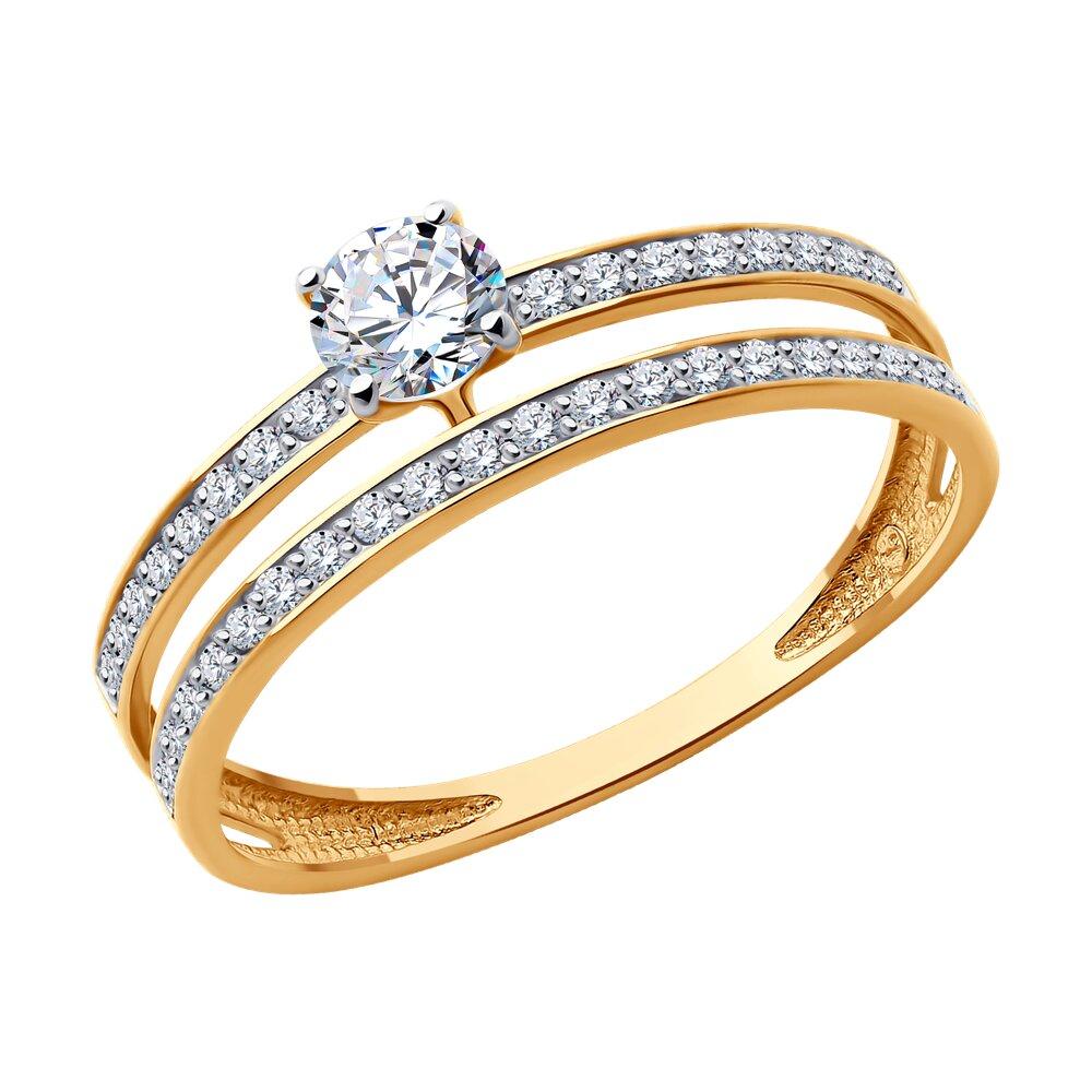 Кольцо помолвочное Diamant, красное золото 585 проба, вставка фианит (Diamant, Россия) — от 852.72 руб. в сети магазинов DIAMANTE забронировать в магазине Кольцо помолвочное Diamant, красное золото 585 проба, вставка фианит (Diamant, Россия)