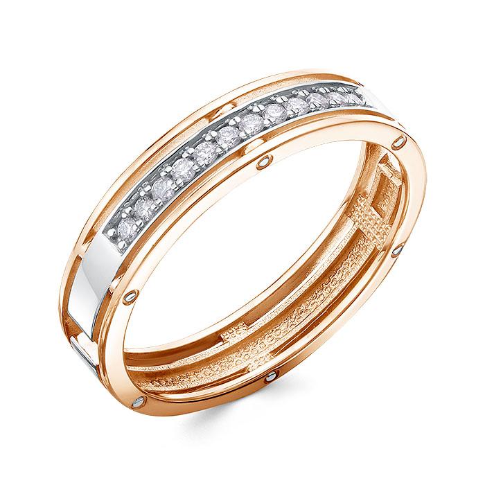 Кольцо обручальное 7 Карат, красное золото 585 проба, вставка фианит (7 Карат, Беларусь) — от 1085.61 руб. в сети магазинов DIAMANTE забронировать в магазине Кольцо обручальное 7 Карат, красное золото 585 проба, вставка фианит