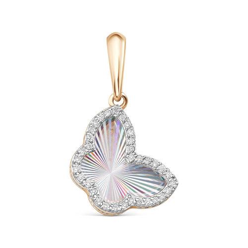 Подвеска декоративная, красное золото 585 проба, вставка бриллиант (Россия) — от 2579.72 руб. в сети магазинов DIAMANTE забронировать в магазине Подвеска декоративная, красное золото 585 проба, вставка бриллиант