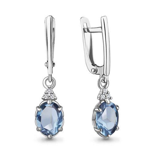 Серьги длинные Aquamarine, серебро 925 проба, вставка фианит (Aquamarine, Россия) — от 231.92 руб. в сети магазинов DIAMANTE забронировать в магазине Серьги длинные Aquamarine, серебро 925 проба, вставка фианит (Aquamarine, Россия)