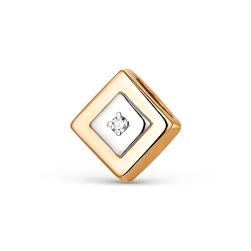Подвеска шарм LUCKY DIAMOND, красное золото 585 проба, вставка бриллиант (LUCKY DIAMOND, Россия) — от 1324.79 руб. в сети магазинов DIAMANTE забронировать в магазине Подвеска шарм LUCKY DIAMOND, красное золото 585 проба, вставка бриллиант (LUCKY DIAMOND, Россия)