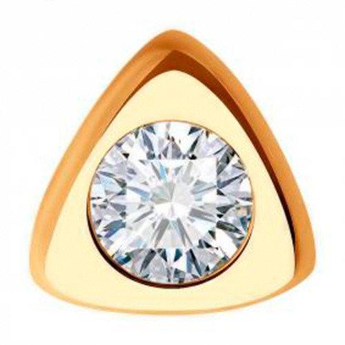 Подвеска шарм Diamant, красное золото 585 проба, вставка фианит (Diamant, Россия) — от 443.67 руб. в сети магазинов DIAMANTE забронировать в магазине Подвеска шарм Diamant, красное золото 585 проба, вставка фианит