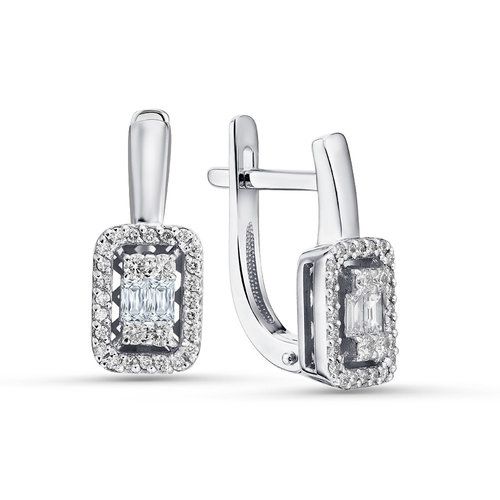 Серьги с английским замком Era Jewellery, белое золото 585 проба, вставка бриллиант (Era Jewellery, Россия) — от 7156.18 руб. в сети магазинов DIAMANTE забронировать в магазине Серьги с английским замком Era Jewellery, белое золото 585 проба, вставка бриллиант (Era Jewellery, Россия)