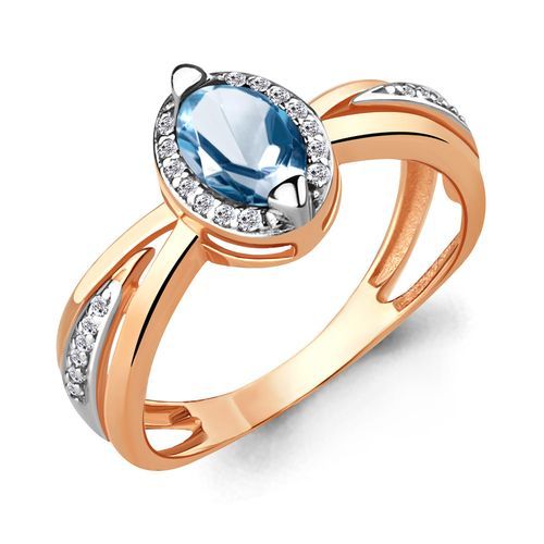 Кольцо декоративное Aquamarine, красное золото 585 проба, вставка фианит (Aquamarine, Россия) — от 2035.95 руб. в сети магазинов DIAMANTE забронировать в магазине Кольцо декоративное Aquamarine, красное золото 585 проба, вставка фианит (Aquamarine, Россия)