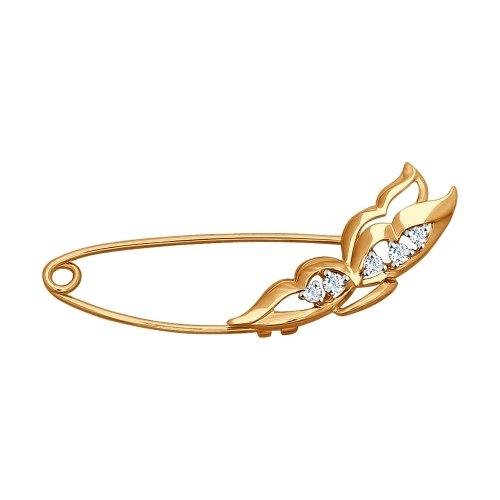 Брошь Sokolov и Diamant, красное золото 585 проба (SOKOLOV, Россия) — от 479.41 руб. в сети магазинов DIAMANTE забронировать в магазине Брошь Sokolov и Diamant, красное золото 585 проба