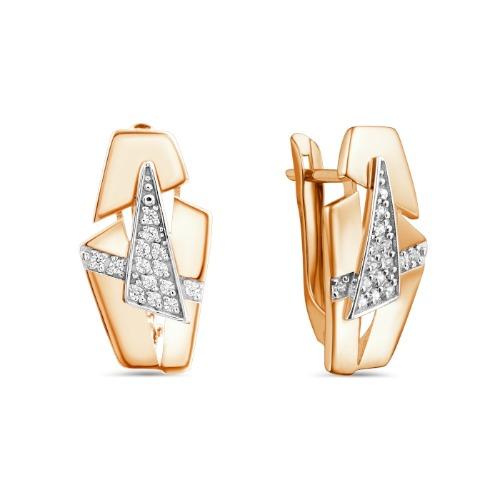 Серьги с английским замком 7 Карат, красное золото 585 проба, вставка фианит (7 Карат, Беларусь) — от 1672.13 руб. в сети магазинов DIAMANTE забронировать в магазине Серьги с английским замком 7 Карат, красное золото 585 проба, вставка фианит