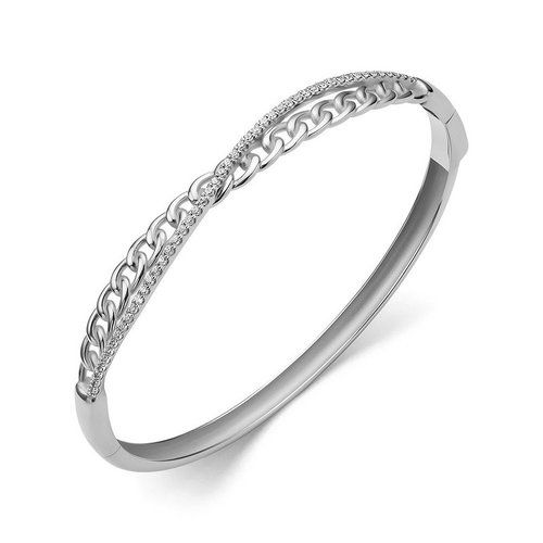 Браслет жесткий CORONA Jewelry, серебро 925 проба, вставка фианиты (CORONA Jewelry, Россия) — от 326.11 руб. в сети магазинов DIAMANTE забронировать в магазине Браслет жесткий CORONA Jewelry, серебро 925 проба, вставка фианиты (CORONA Jewelry, Россия)