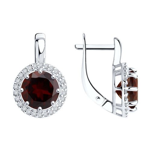 Серьги с английским замком Diamant, серебро 925 проба, вставка фианит/гранат (Diamant, Россия) — от 402.79 руб. в сети магазинов DIAMANTE забронировать в магазине Серьги с английским замком Diamant, серебро 925 проба, вставка фианит/гранат (Diamant, Россия)