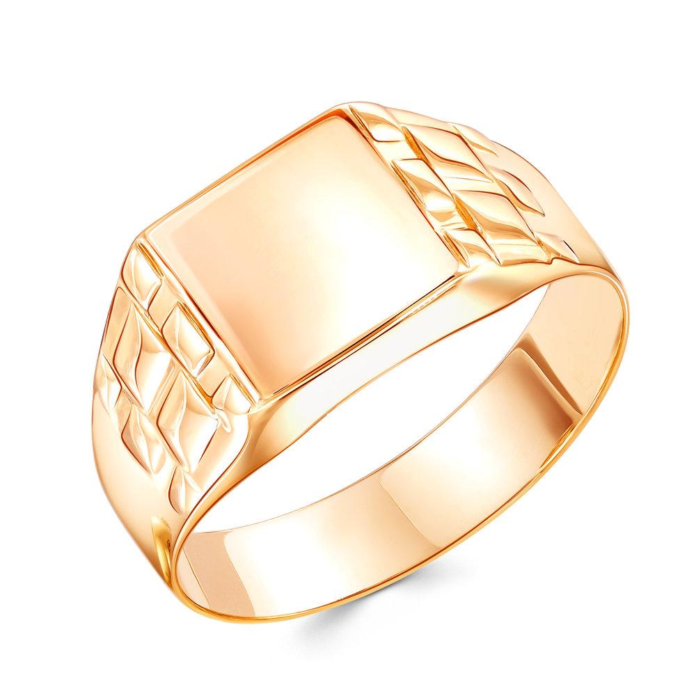 Кольцо печатка 7 Карат, красное золото 585 проба (7 Карат, Беларусь) — от 1881.60 руб. в сети магазинов DIAMANTE забронировать в магазине Кольцо печатка 7 Карат, красное золото 585 проба