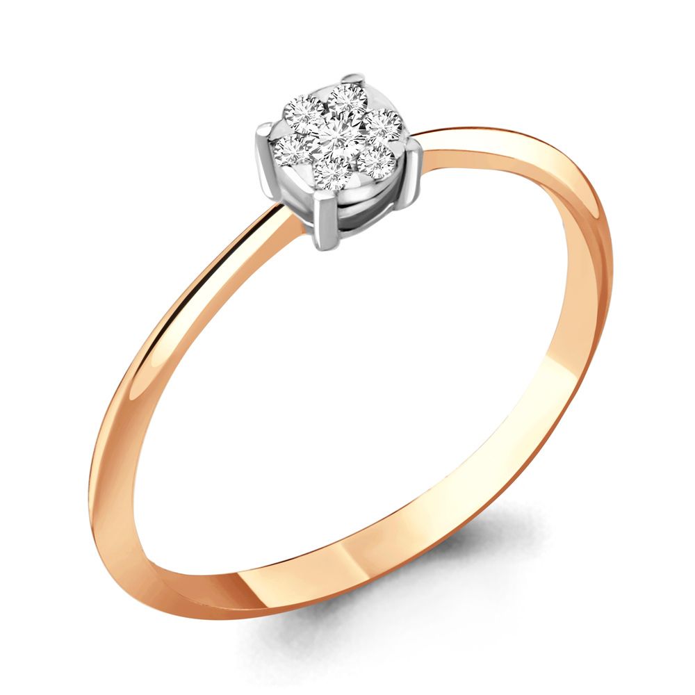 Кольцо помолвочное Aquamarine, красное золото 585 проба, вставка бриллиант (Aquamarine, Россия) — от 2064.43 руб. в сети магазинов DIAMANTE забронировать в магазине Кольцо помолвочное Aquamarine, красное золото 585 проба, вставка бриллиант (Aquamarine, Россия)