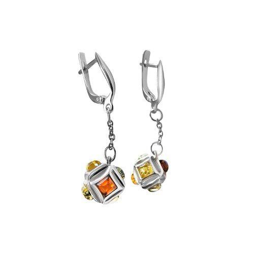 Серьги длинные, серебро 925 проба, вставка янтарь (Россия) — от 664.52 руб. в сети магазинов DIAMANTE забронировать в магазине Серьги длинные, серебро 925 проба, вставка янтарь