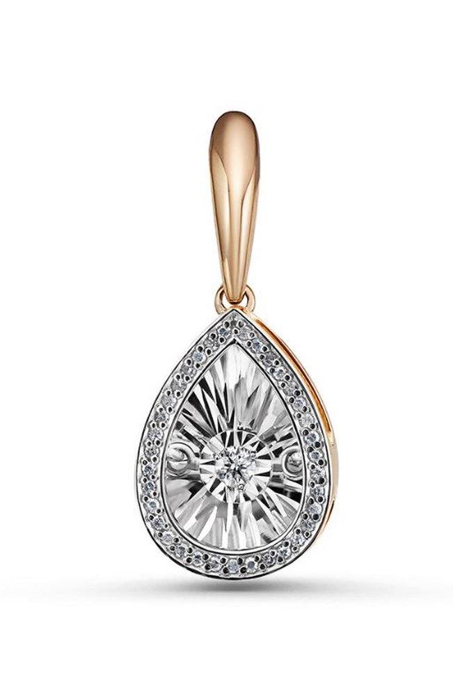 Подвеска декоративная, красное золото 585 проба, вставка бриллиант (Россия) — от 2754.93 руб. в сети магазинов DIAMANTE забронировать в магазине Подвеска декоративная, красное золото 585 проба, вставка бриллиант