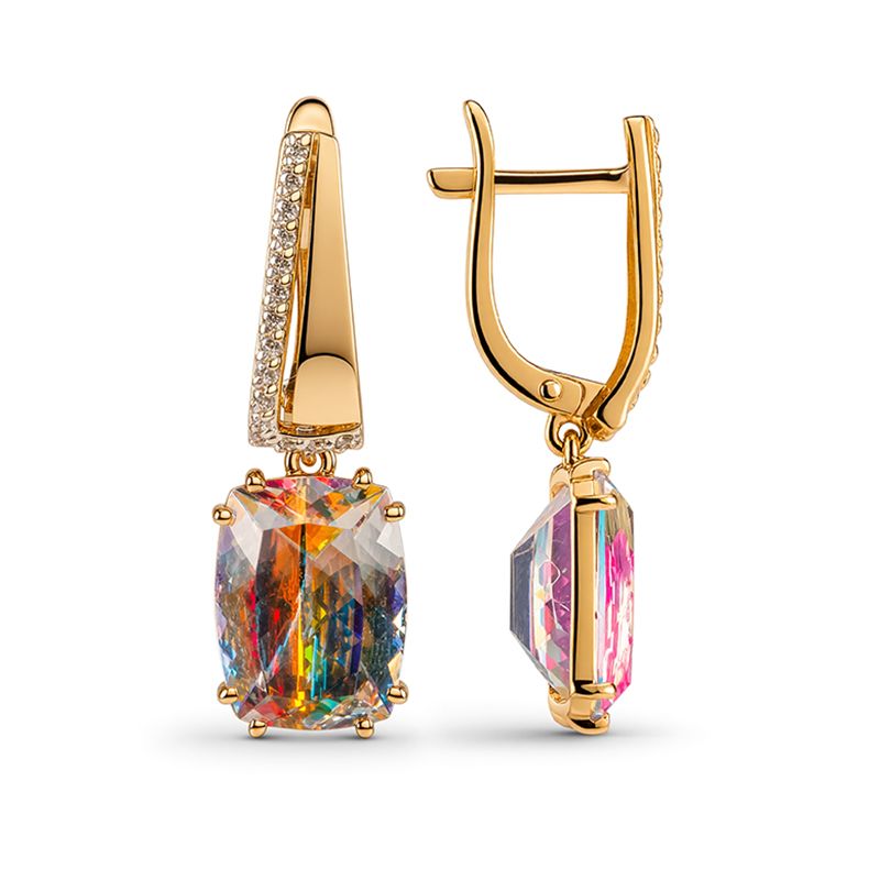 Серьги длинные GRANAT JEWELRY, красное золото 585 проба, вставка кварц (GRANAT JEWELRY, Россия) — от 2919.35 руб. в сети магазинов DIAMANTE забронировать в магазине Серьги длинные GRANAT JEWELRY, красное золото 585 проба, вставка кварц (GRANAT JEWELRY, Россия)