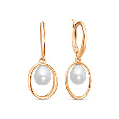 Серьги длинные 7 Карат, красное золото 585 проба, вставка жемчуг (7 Карат, Беларусь) — от 3822.00 руб. в сети магазинов DIAMANTE забронировать в магазине Серьги длинные 7 Карат, красное золото 585 проба, вставка жемчуг