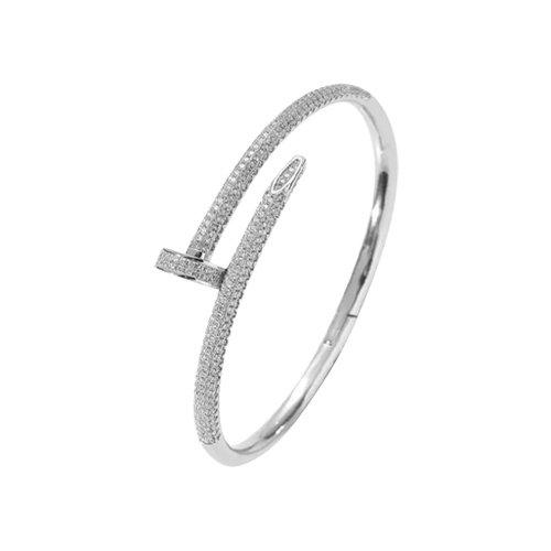 Браслет жесткий, серебро 925 проба, вставка фианит (Турция) — от 832.00 руб. в сети магазинов DIAMANTE забронировать в магазине Браслет жесткий, серебро 925 проба, вставка фианит