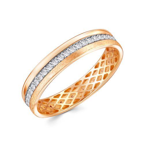 Кольцо дорожка ZOLOTYE UZORY, красное золото 585 проба, вставка цирконий (ZOLOTYE UZORY, Россия) — от 1524.46 руб. в сети магазинов DIAMANTE забронировать в магазине Кольцо дорожка ZOLOTYE UZORY, красное золото 585 проба, вставка цирконий