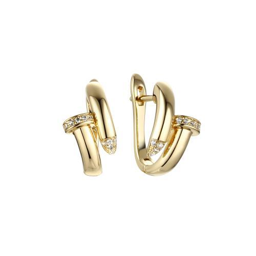 Серьги с английским замком Fresh Jewelry, желтое серебро 925 проба, вставка фианит (Fresh Jewelry, Россия) — от 253.44 руб. в сети магазинов DIAMANTE забронировать в магазине Серьги с английским замком Fresh Jewelry, желтое серебро 925 проба, вставка фианит