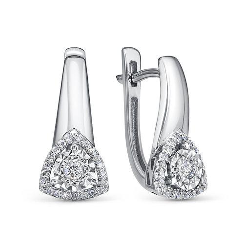 Серьги с английским замком RoseGrace, белое золото 585 проба (RoseGrace, Россия) — от 4984.46 руб. в сети магазинов DIAMANTE забронировать в магазине Серьги с английским замком RoseGrace, белое золото 585 проба