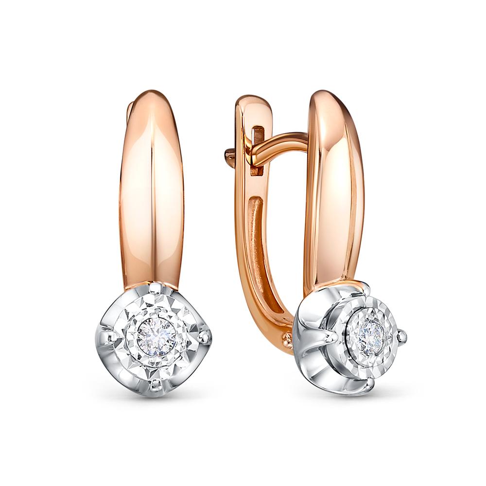 Серьги с английским замком RoseGrace, красное золото 375 проба, вставка бриллиант (RoseGrace, Россия) — от 1794.93 руб. в сети магазинов DIAMANTE забронировать в магазине Серьги с английским замком RoseGrace, красное золото 375 проба, вставка бриллиант (RoseGrace, Россия)