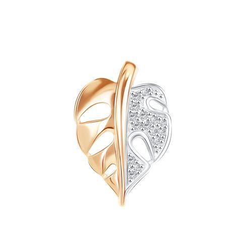 Подвеска декоративная ZOLOTYE UZORY, красное золото 585 проба, вставка цирконий (ZOLOTYE UZORY, Россия) — от 730.80 руб. в сети магазинов DIAMANTE забронировать в магазине Подвеска декоративная ZOLOTYE UZORY, красное золото 585 проба, вставка цирконий