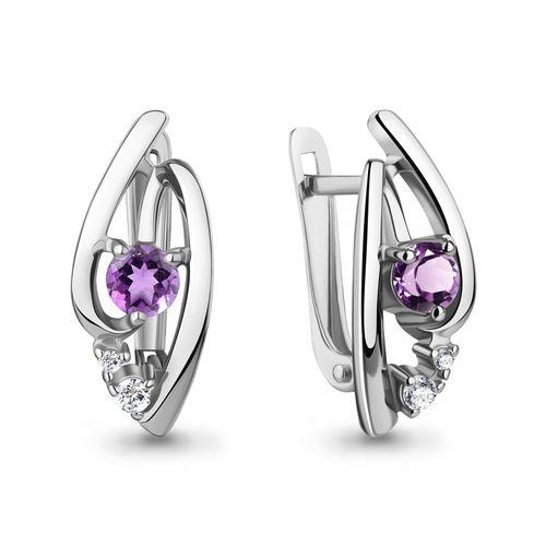 Серьги с английским замком Aquamarine, серебро 925 проба, вставка фианит (Aquamarine, Россия) — от 173.92 руб. в сети магазинов DIAMANTE забронировать в магазине Серьги с английским замком Aquamarine, серебро 925 проба, вставка фианит