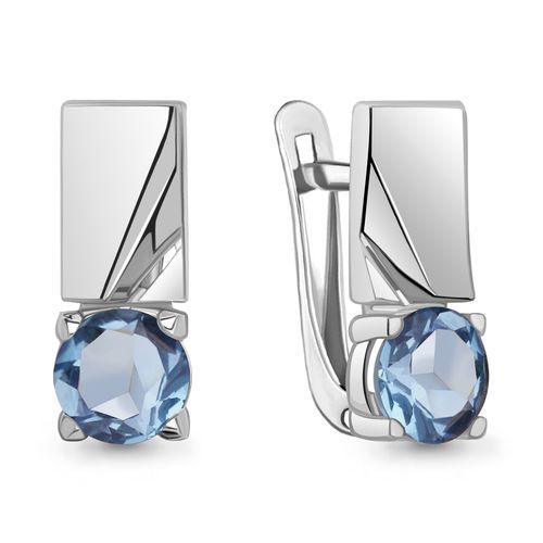 Серьги с английским замком Aquamarine, серебро 925 проба, вставка топаз (Aquamarine, Россия) — от 103.18 руб. в сети магазинов DIAMANTE забронировать в магазине Серьги с английским замком Aquamarine, серебро 925 проба, вставка топаз (Aquamarine, Россия)