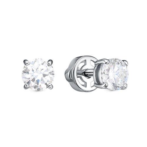 Серьги пусеты BUBLIK JEWELRY, белое золото 585 проба, вставка бриллиант (BUBLIK JEWELRY, Россия) — от 4739.75 руб. в сети магазинов DIAMANTE забронировать в магазине Серьги пусеты BUBLIK JEWELRY, белое золото 585 проба, вставка бриллиант