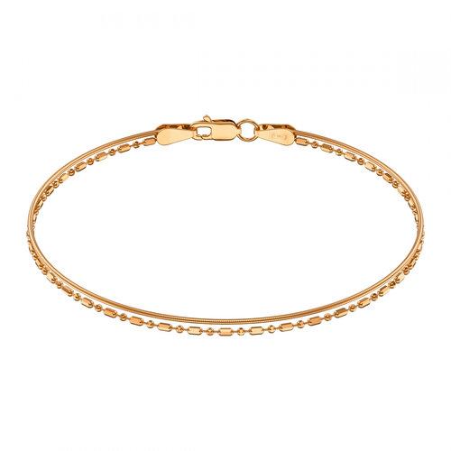 Браслет классический 7 Карат, красное золото 585 проба (7 Карат, Беларусь) — от 1306.54 руб. в сети магазинов DIAMANTE забронировать в магазине Браслет классический 7 Карат, красное золото 585 проба